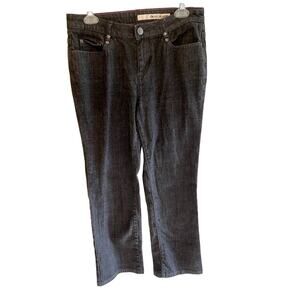 DKNY Antiqued Black Boot Cut Mid Rise Cotton Jeans Pockets Size 10